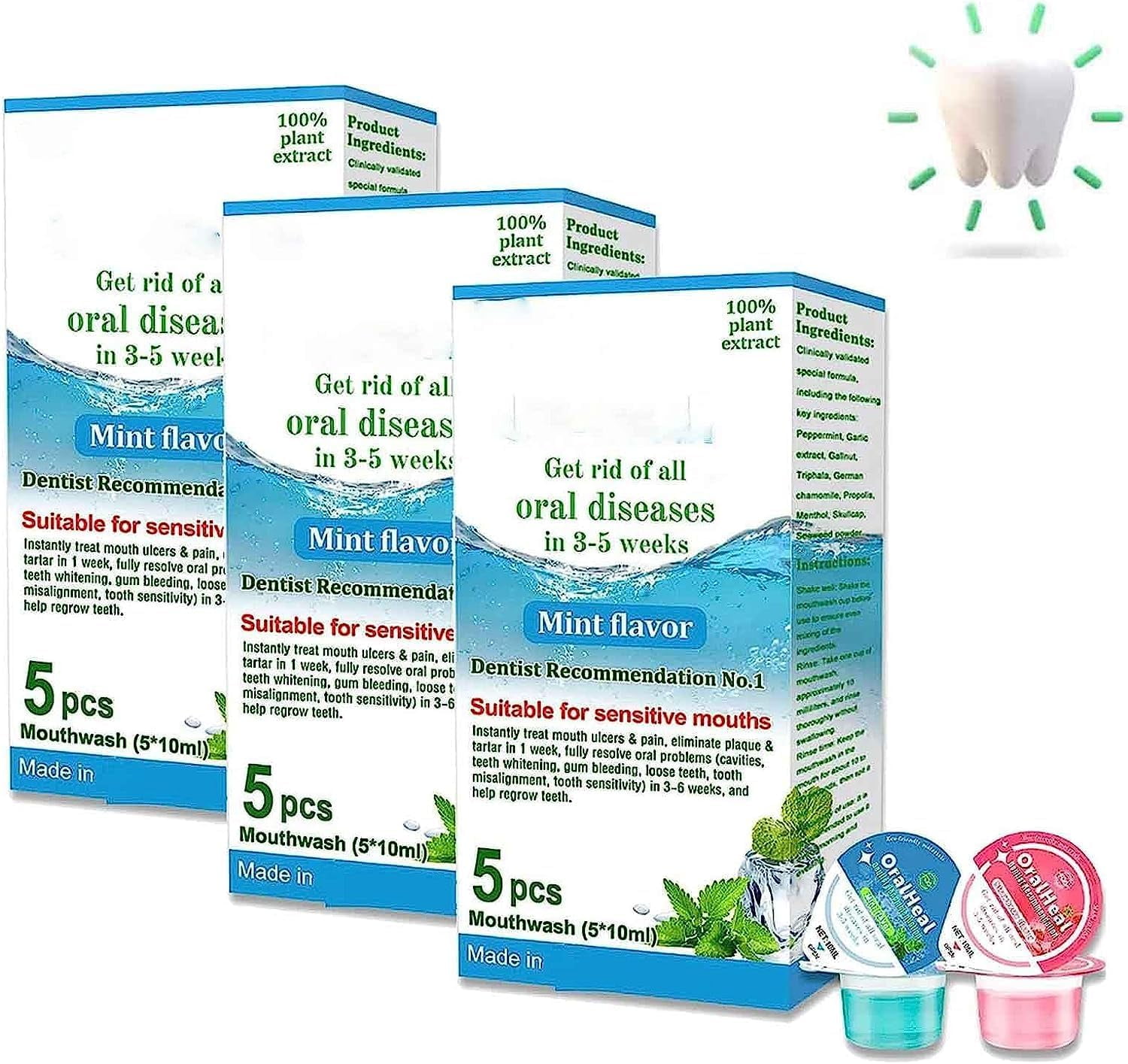 Xerdsx Oralheal Jelly Cup Mouthwash Restoring Teeth and Mouth to Health