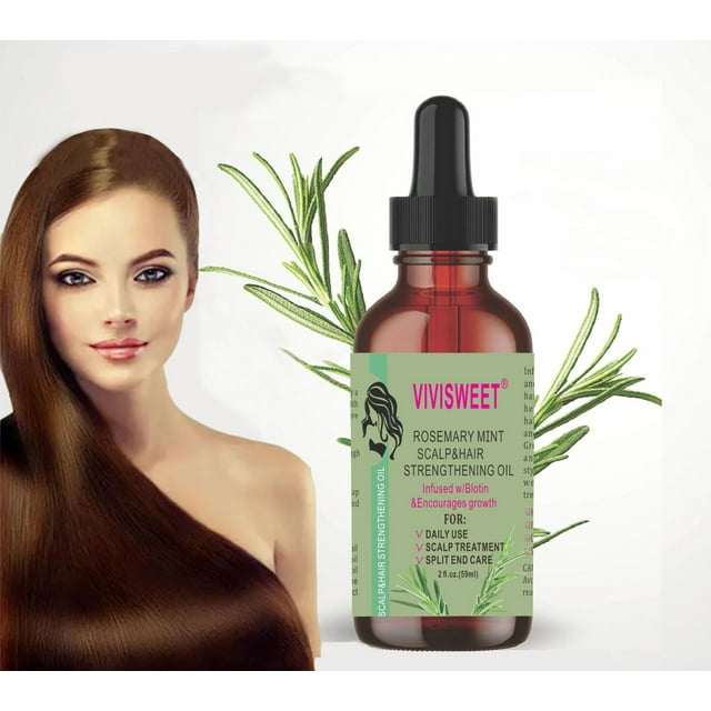 Xerdsx Rosemary Mint Scalp & Hair Strengthening Oil With Biotin & Essential Oils, Nourishing
