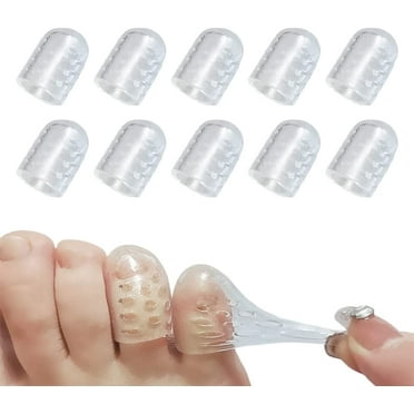 Xerdsx Silicone Anti-Friction Toe Protector, 30 Pcs Gel Toe Protectors Breathable Toe Covers, Little Toe Protectors Caps Guards for Men Women, Toe Sleeves for Corns, Blisters and Ingrown Toenails