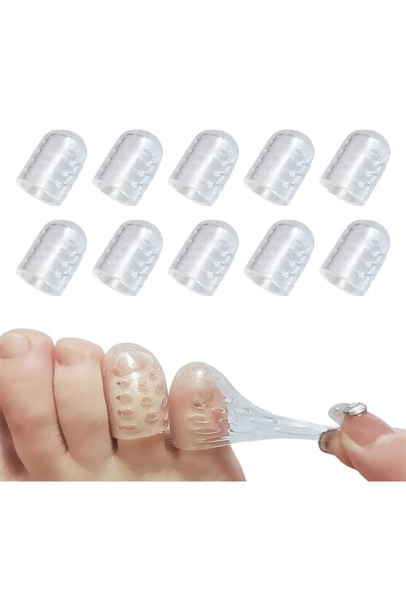 Xerdsx Silicone Anti-Friction Toe Protector, 30 Pcs Gel Toe Protectors Breathable Toe Covers, Little Toe Protectors Caps Guards for Men Women, Toe Sleeves for Corns, Blisters and Ingrown Toenails