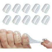 Xerdsx Silicone Anti-Friction Toe Protector, 30 Pcs Gel Toe Protectors Breathable Toe Covers, Little Toe Protectors Caps Guards for Men Women, Toe Sleeves for Corns, Blisters and Ingrown Toenails