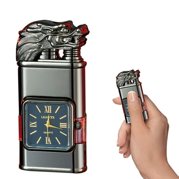 Xerdsx Windproof Lighter Vintage Watch Bezel Jet Flame Torch, Lighter Torch Lighters