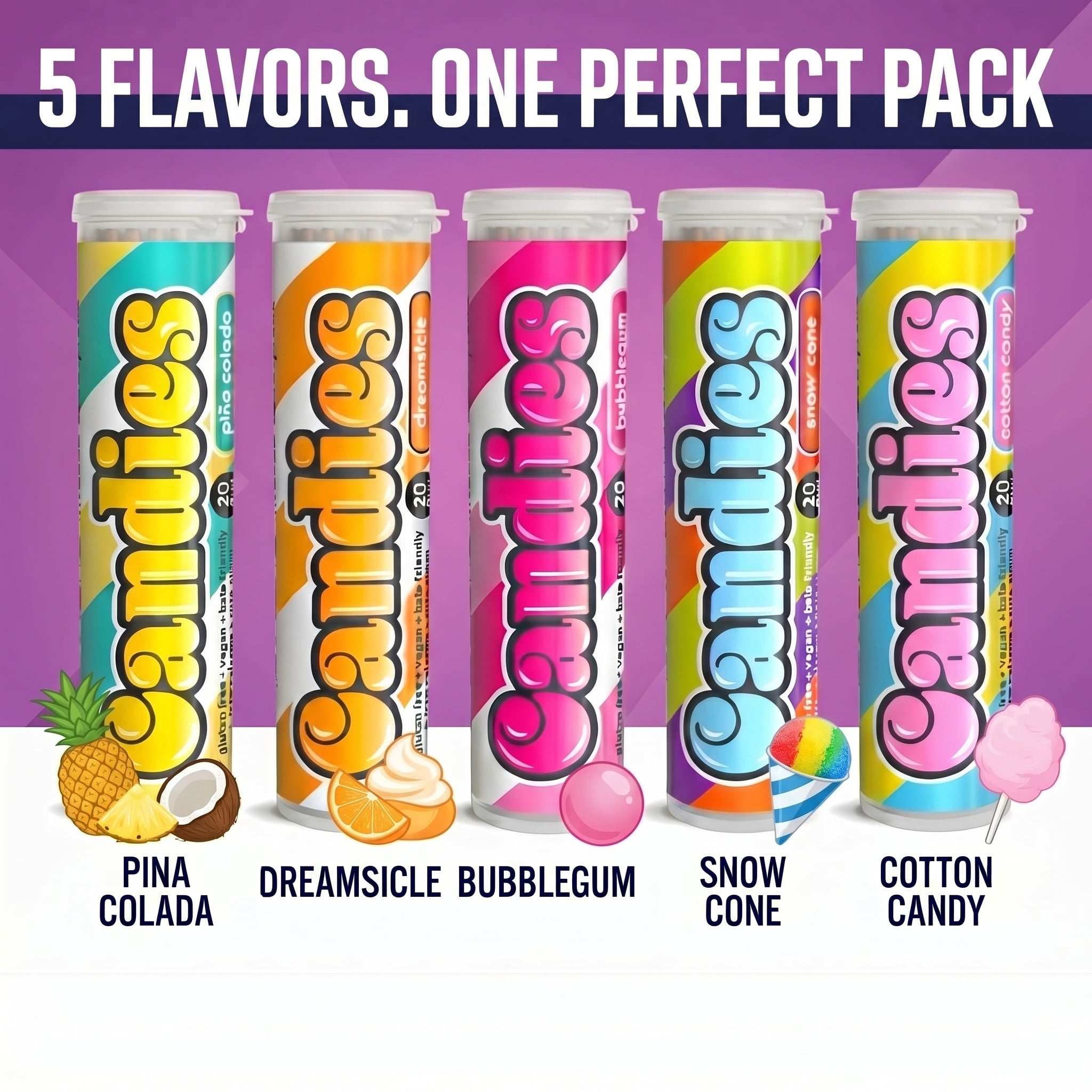 Xero Picks Candies - Variety - Infused Flavored Toothpicks - 100