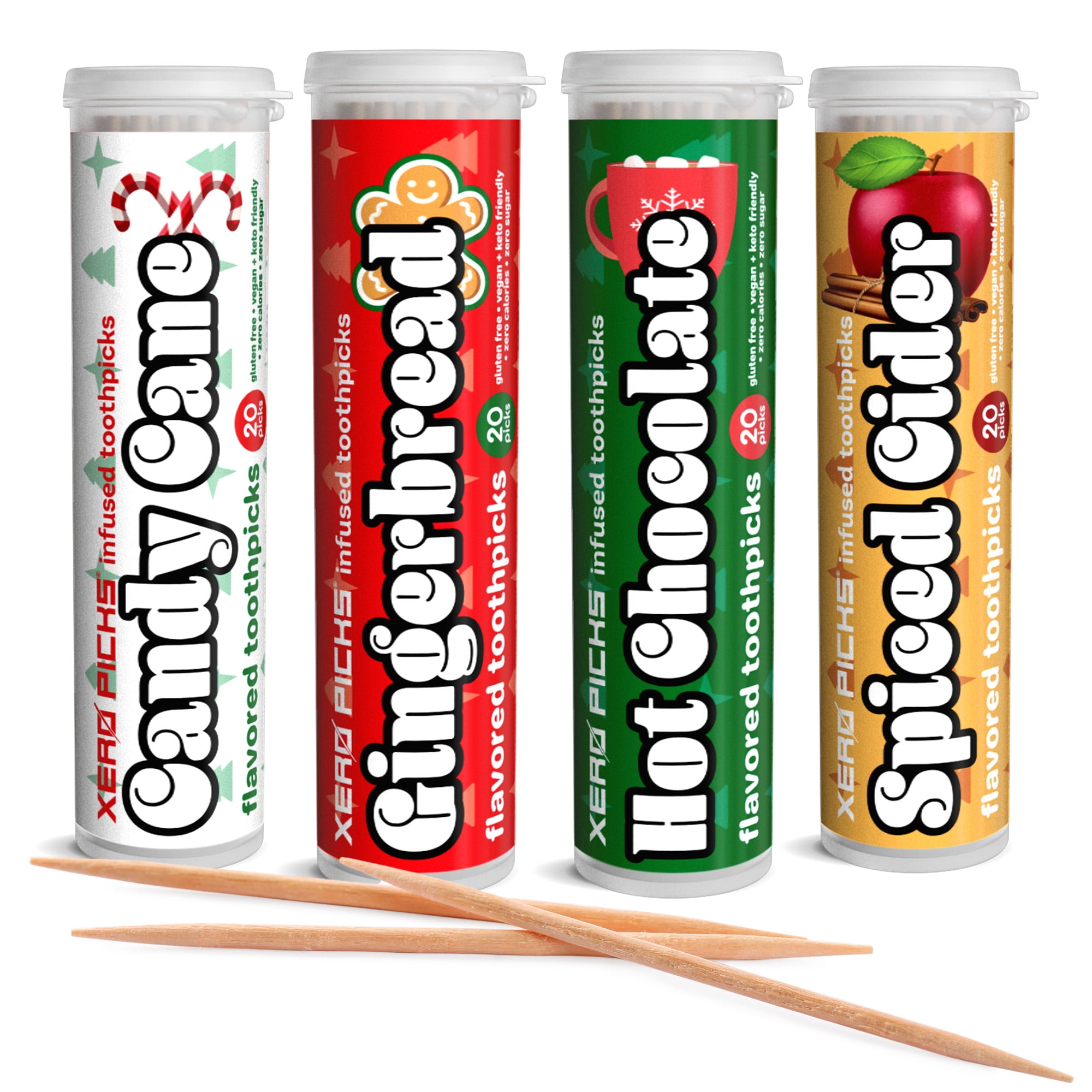 Xero Picks Holiday Edition Variety Pack Infused Flavored Toothpicks