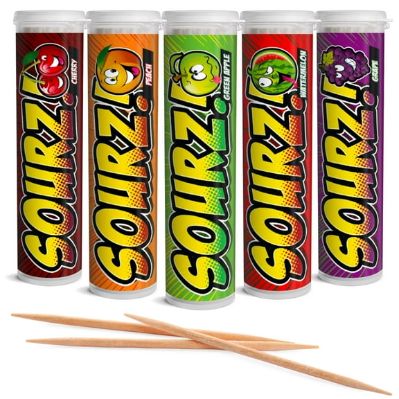 Xero Picks Sourz - Variety Pack - Infused Flavored Toothpicks - 100 Picks - 5 Pack