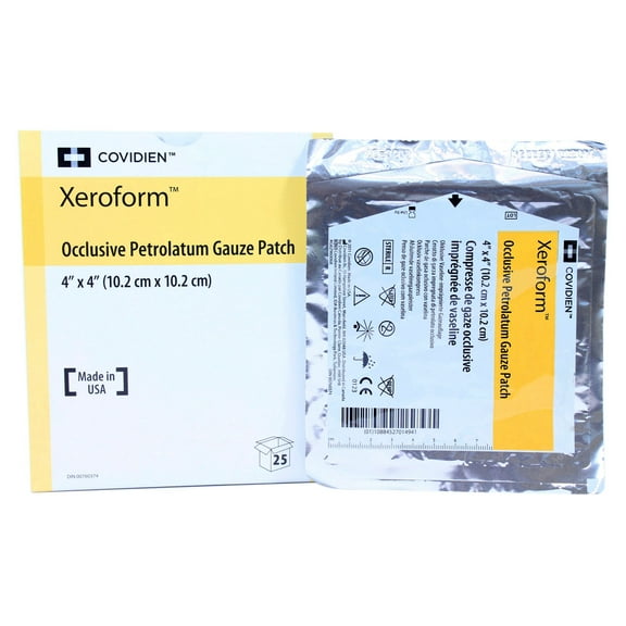 Xeroform Occlusive Petrolatum Gauze 4" x 4" - Box of 25