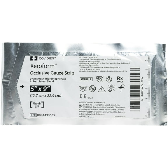 Xeroform Petrolatum Gauze Dressing 5" x 9", 10 Dressings