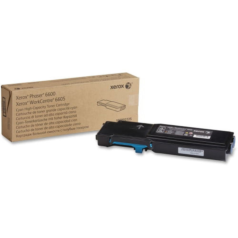 Xerox 106R02225 Xerox Phaser 6600/WorkCentre 6605, High Capacity Cyan Toner Cartridge - Cyan - Laser - 6000 Page
