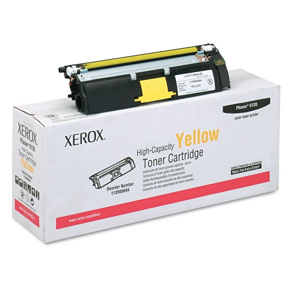 Xerox 113R00694 High-Yield Toner, 4500 Page-Yield, Yellow