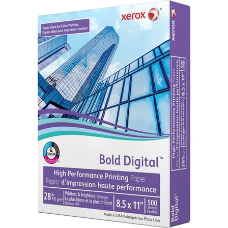 Xerox Bold Digital Printing Paper 8 1/2 x 11 White 500 Sheets/RM 3R11760