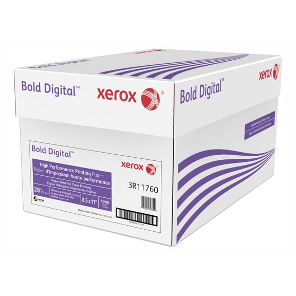 Xerox Bold Digital Printing Paper, 8 Reams, Letter Size (8 1/2" x 11"), 100 (U.S.) Brightness, 28 Lb, FSC Certified,