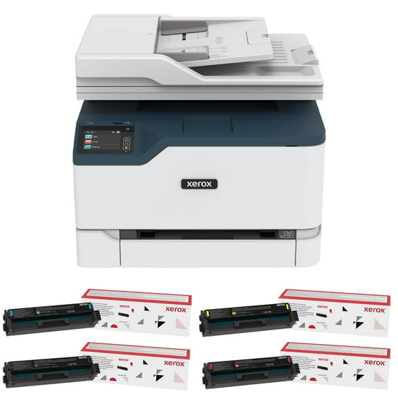 Xerox C235 Color Laser Multifunction Printer with Black, Cyan, Magenta, and Yellow Standard Capacity Toner Cartridges