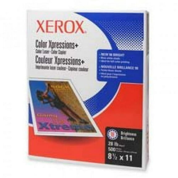 Xerox : Copy/Printer Paper,100 GE/114 ISO,32Lb,8-1/2x11,500/RM,WE -:- Sold as 2 Packs of - 500 - / - Total of 1000 Each