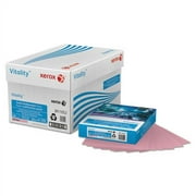 Xerox Multipurpose Pastel Colored Paper, 20 lb Bond Weight, 8.5 x 11, Pink, 500/Ream | Bundle of 10 Reams, Paper