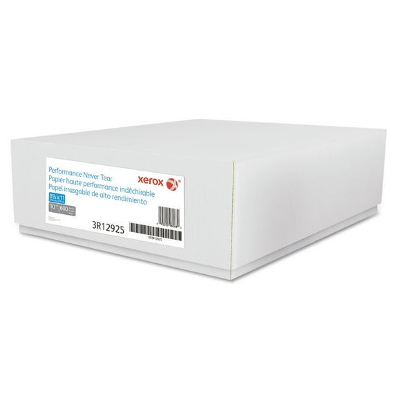 Xerox Performance Never Tear Paper, 10 mil, 8-1/2" x 11", White, 600 Sheets per Pack