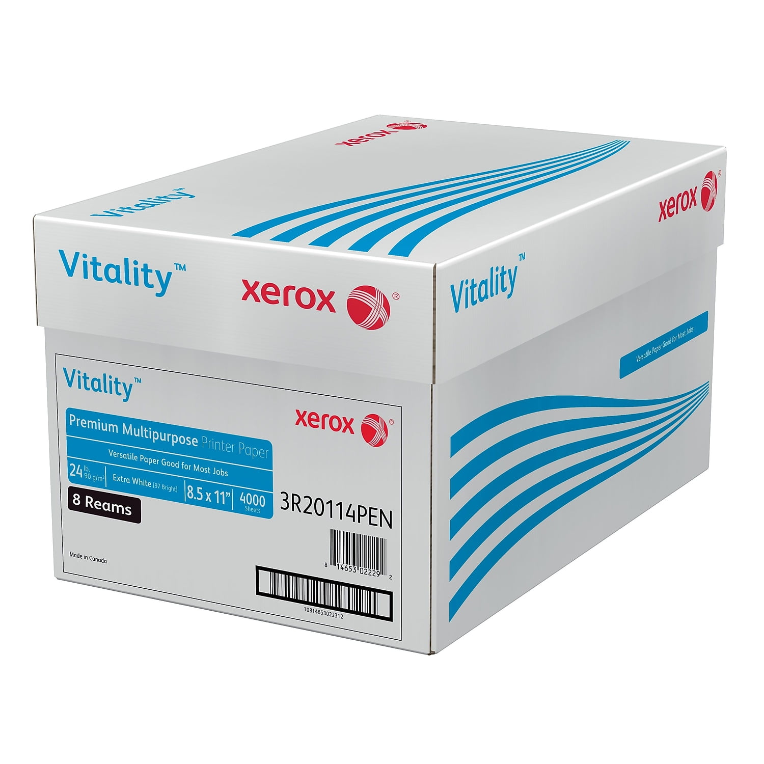 Xerox Vitality Premium Inkjet Copier Paper, 97 Bright Extra White