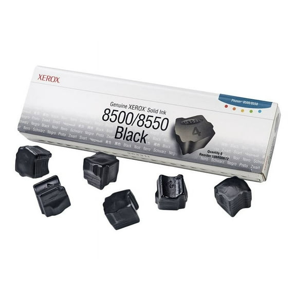 Xerox phaser 8500 6pk sd black sticks