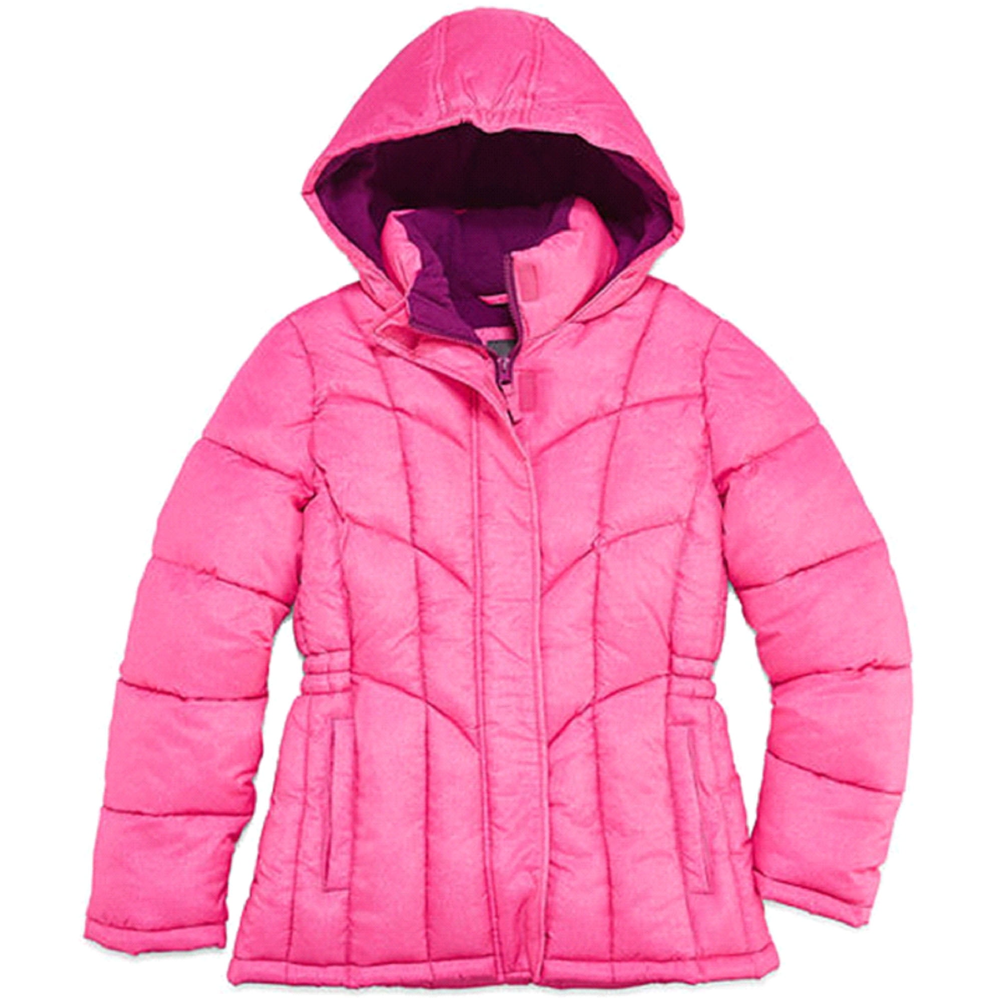 Xersion Big Girls Pink Puffer Coat - 2XL (20.5 Plus) - Walmart.com