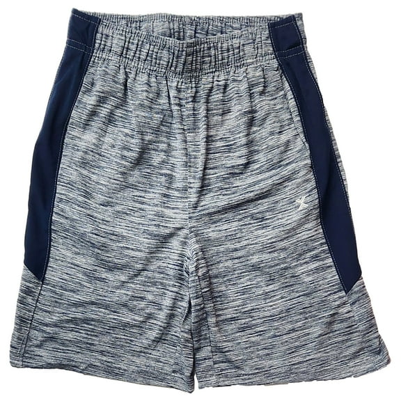 Xersion Boys Heather Blue Side Stripe Athletic Basketball Gym Shorts Small 8