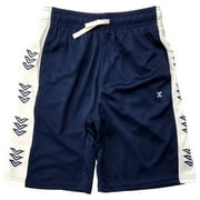 Xersion Boys Navy Blue Stripe Athletic Basketball Gym Shorts Medium 10-12