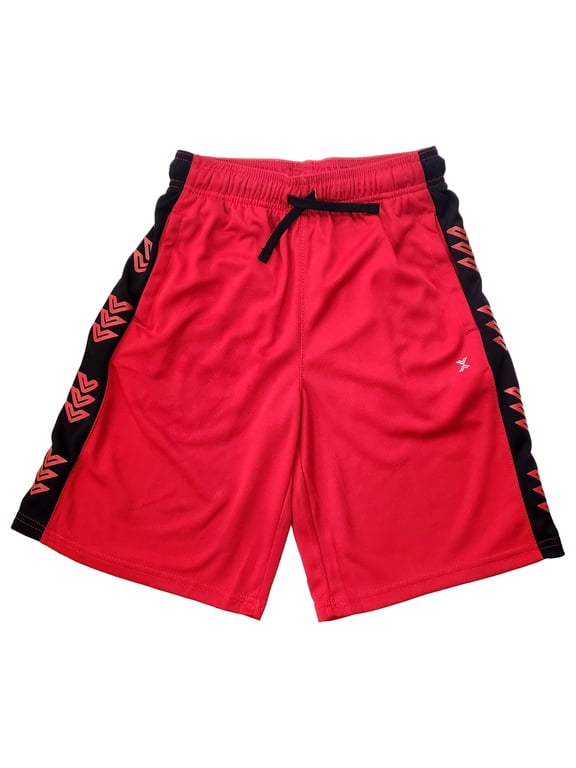 Boys Red & Black Stripe Athletic Basketball Gym Shorts XX-Large 22 Husky