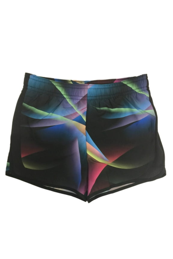Girls Black & Beaming Colors Running Track Athletic Training Shorts XXS
