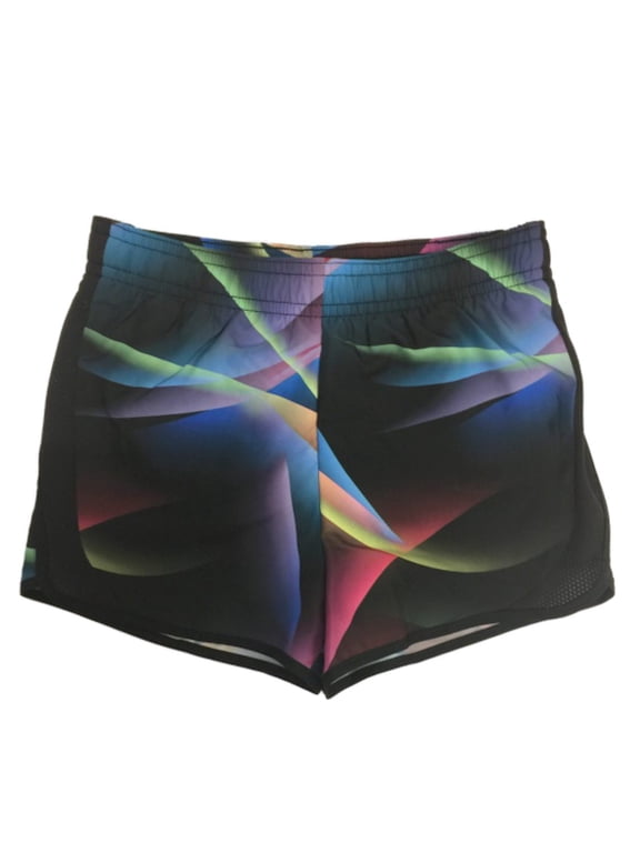 Girls Black & Beaming Colors Running Track Athletic Training Shorts XXS