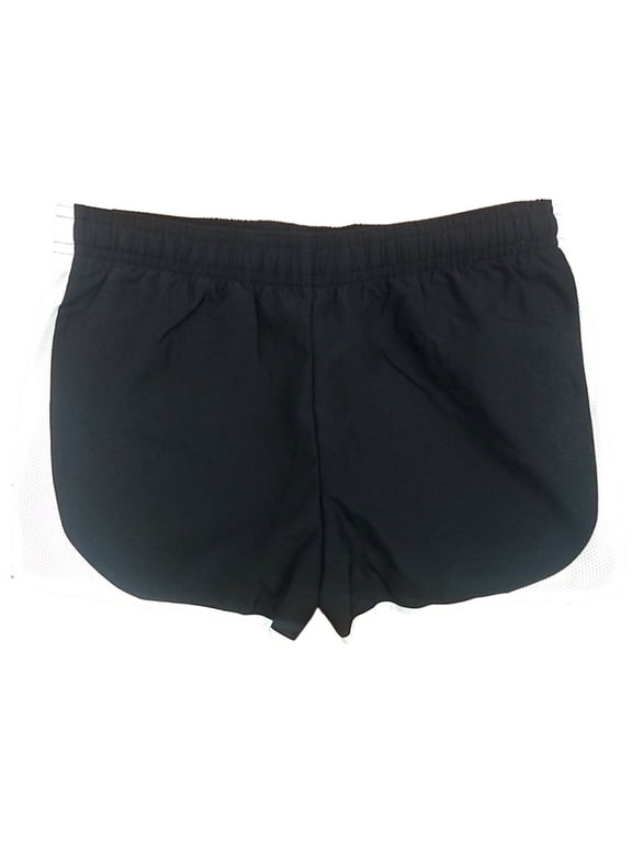 Girls Black & White Running Track Athletic Training Shorts XS (6-6X)