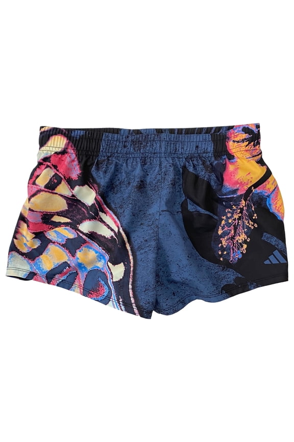 Girls Pink Blue & Orange Running Track Athletic Training Shorts M (10-12)
