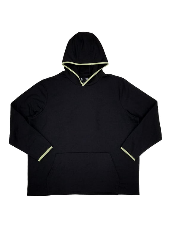 Mens Big & Tall Black Quick-Dri Fleece Hoodie Activewear Sweatshirt 3XL