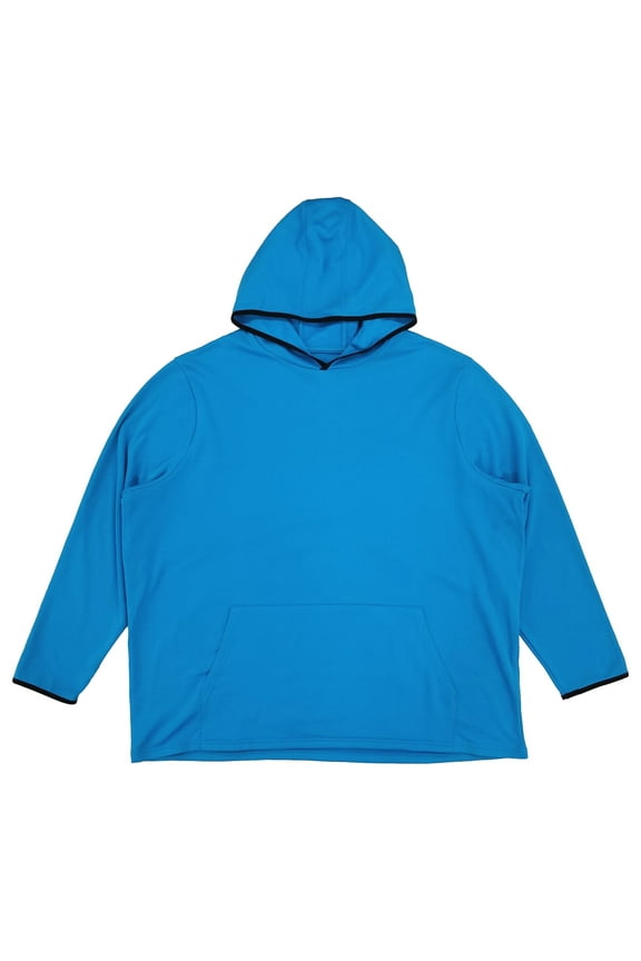 Mens Big & Tall Blue Quick-Dri Fleece Hoodie Activewear Sweatshirt 3XL