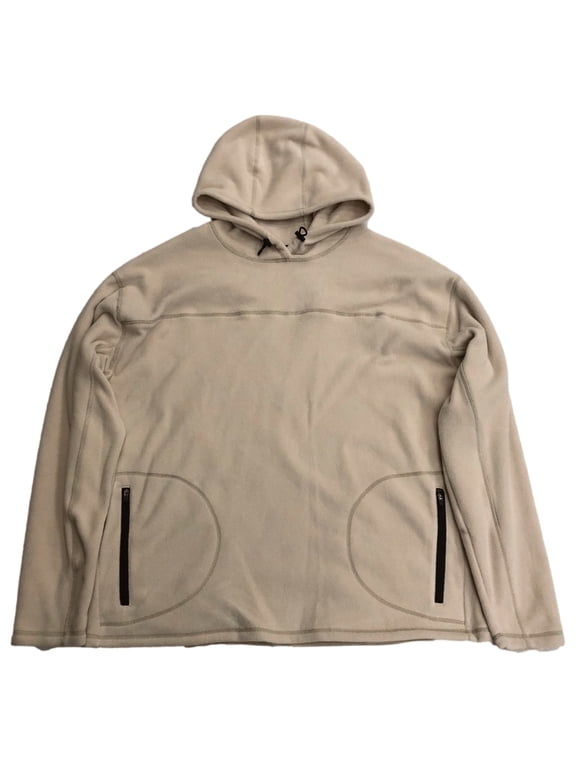 Mens Big & Tall Coastal Beige Fleece Pull-Over Hoodie Sweatshirt 3XL