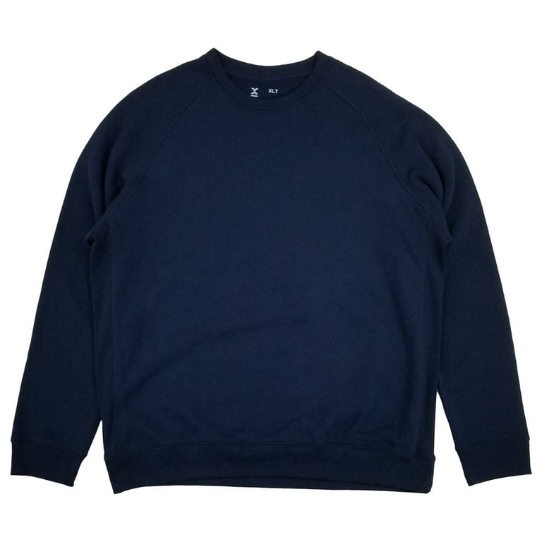 Xersion Mens Big Tall Navy Blue Long Sleeve Quick-Dri Fleece