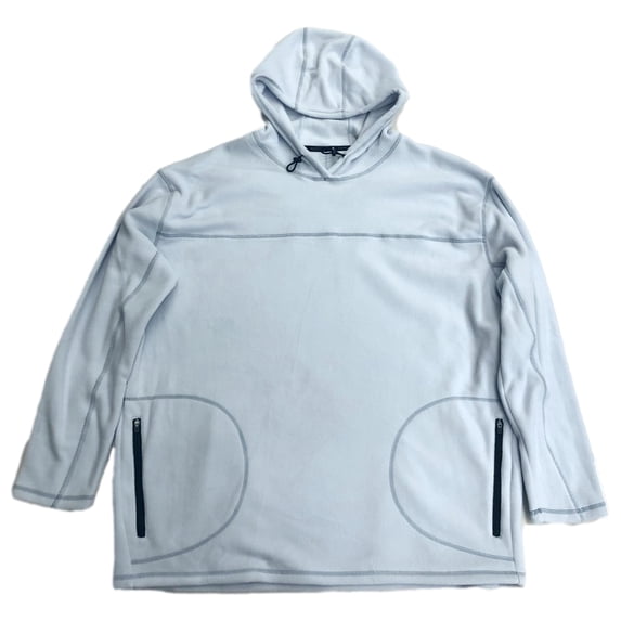 Xersion Mens Big & Tall Pale Blue Fleece Pull-Over Hoodie Sweatshirt 2XL