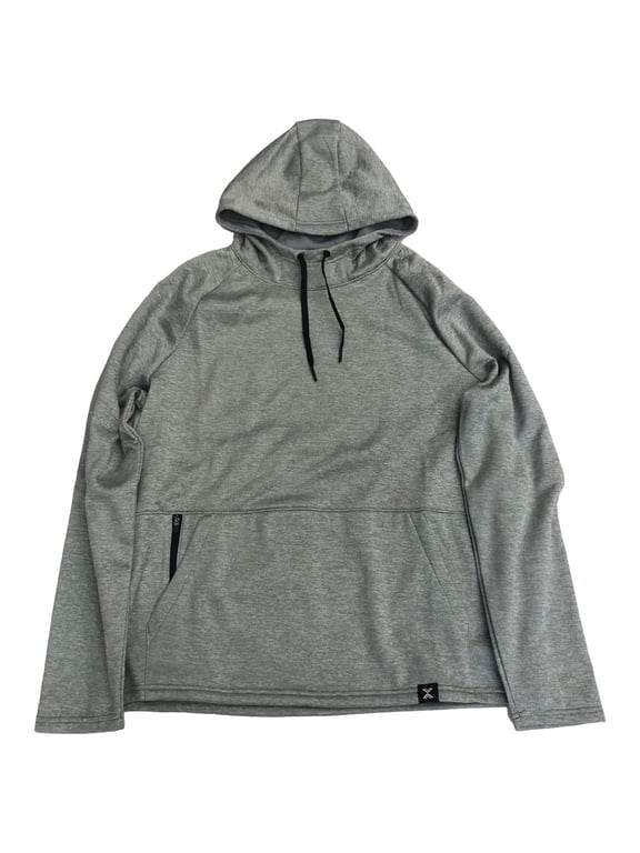 Mens Black Fleece Pull-Over Hooded Sweatshirt Hoodie