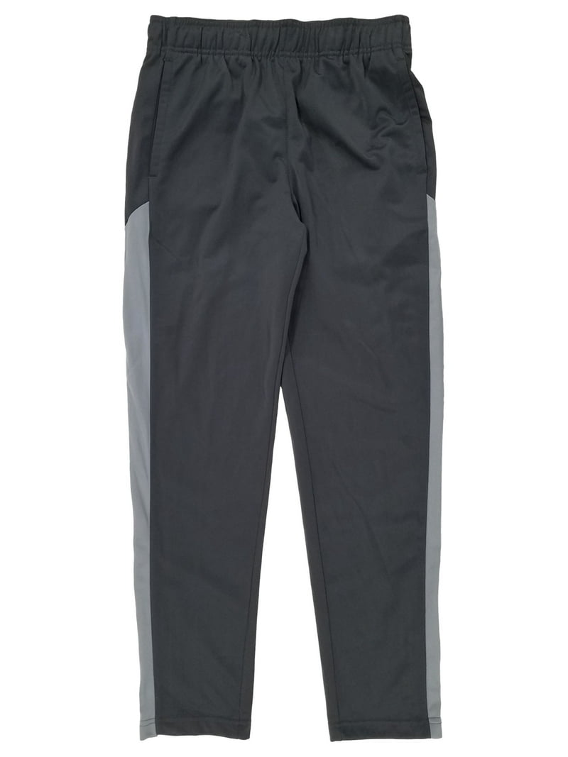 Grey Mens Dri-fit Graphic Tapered Track Pants