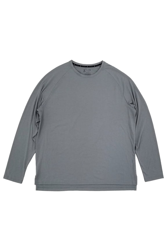 Mens Gray Long Sleeve Crew Studio T-Shirt X-Large