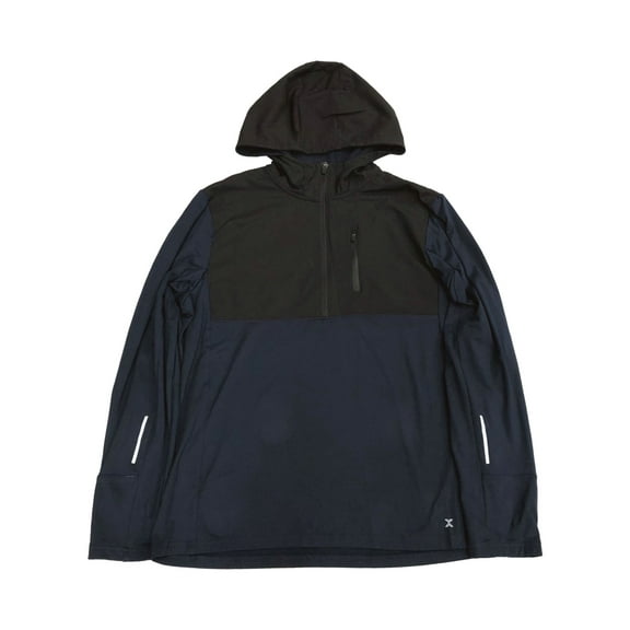 Xersion Mens Lightweight Blue Reflective Warmth Hoodie Sweatshirt Jacket XXL