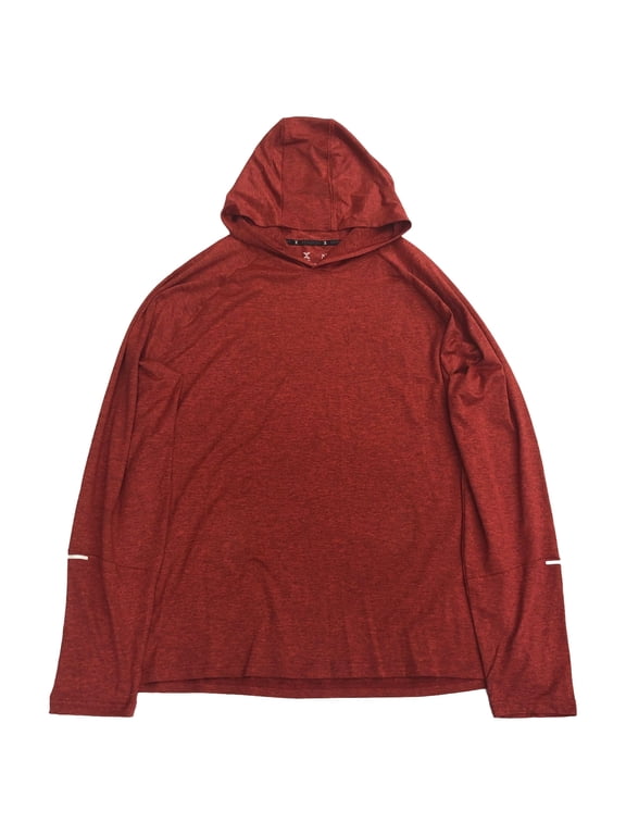 Mens Scarlet Flame Red Pop-Over Hoodie Athletic Tee Shirt XX-Large