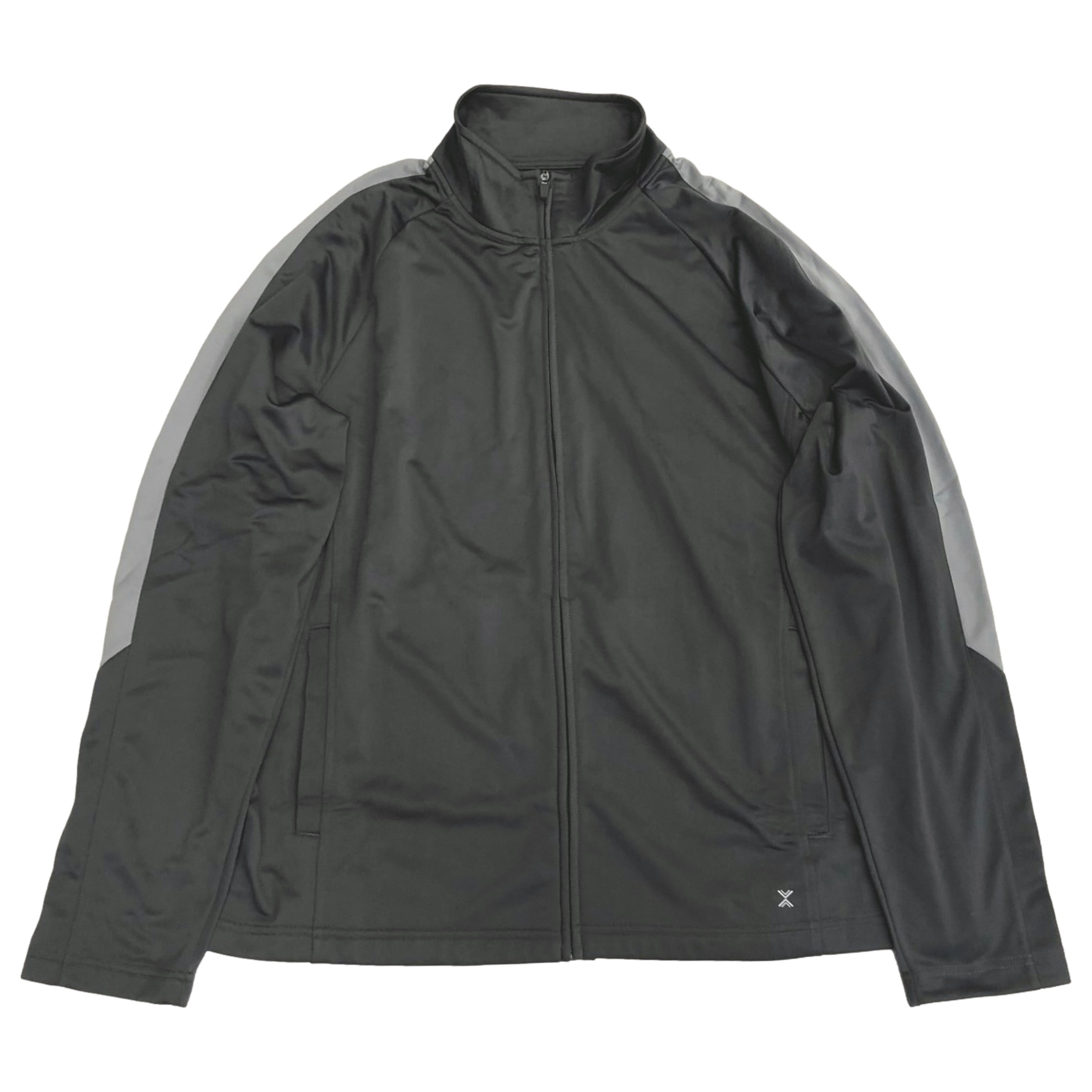 Xersion Mens Silky Highland Gray Zip Front Sweatshirt Track Jacket