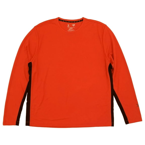 Xersion Mens Vibrant Coral Long Sleeve Double Knit Training Tee T-Shirt XXL