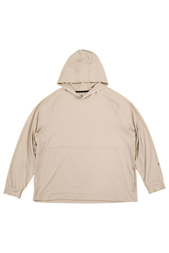Studio Mens Coastal Beige Long Sleeve Hoodie Activewear Shirt XXL