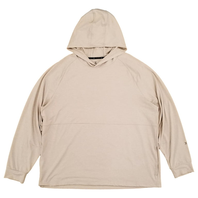 Xersion Studio Mens Coastal Beige Long Sleeve Hoodie Activewear Shirt XXL