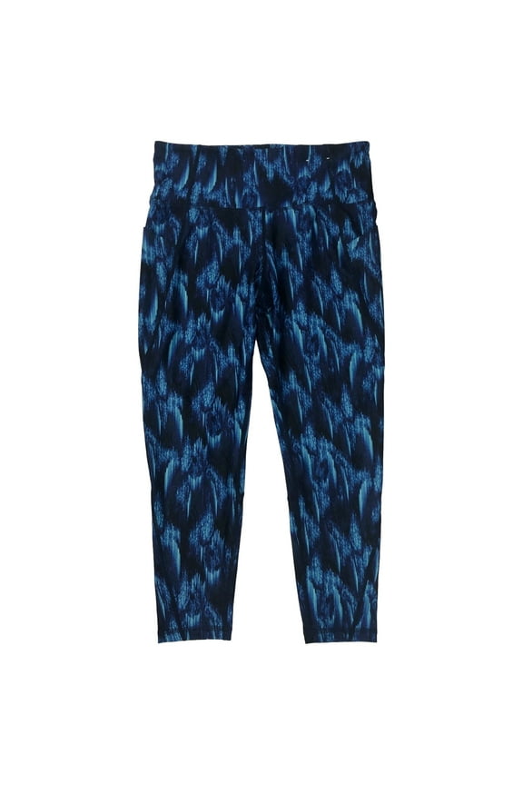 Womens Blue Athletic Ankle Leggings High Rise Stretch Pants X-Small