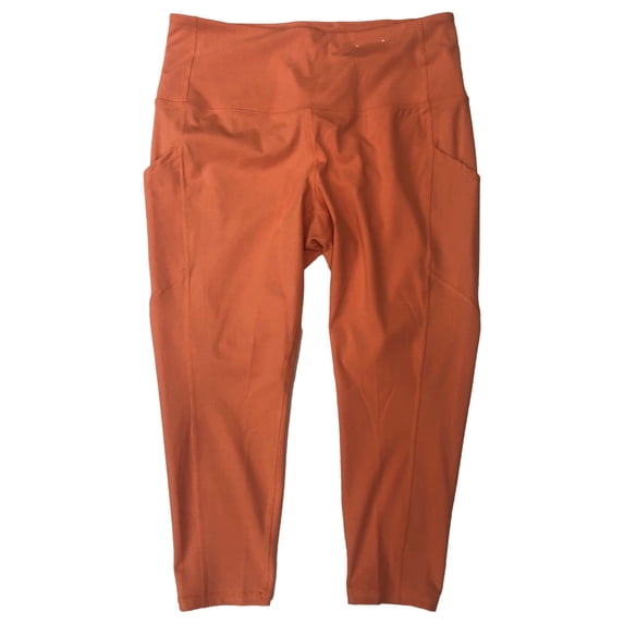 Xersion Womens Peach Athletic Fit Capri Leggings High Rise Stretch Pants 1X