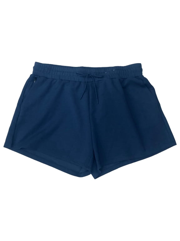 Womens Periwinkle Blue Athletic Shorts 5" Mid-Rise 2X
