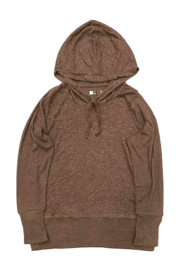 Womens Plum Brown Hooded Lightweight Sweatshirt Hoodie Large