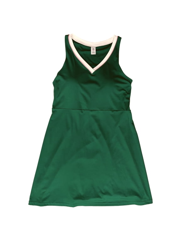 Womens Sleeveless Green Athletic Tank Tennis Dress X-Large