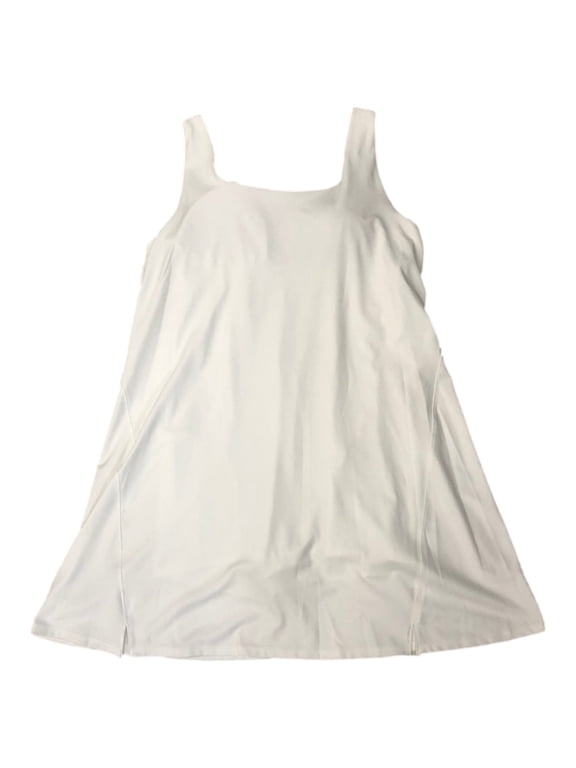 Womens White Athletic Tank Dress with Built in Shorts XX-Large