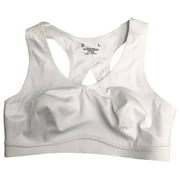 Xersion Womens White Medium Support Bonded Racer Back Sports Bra Medium
